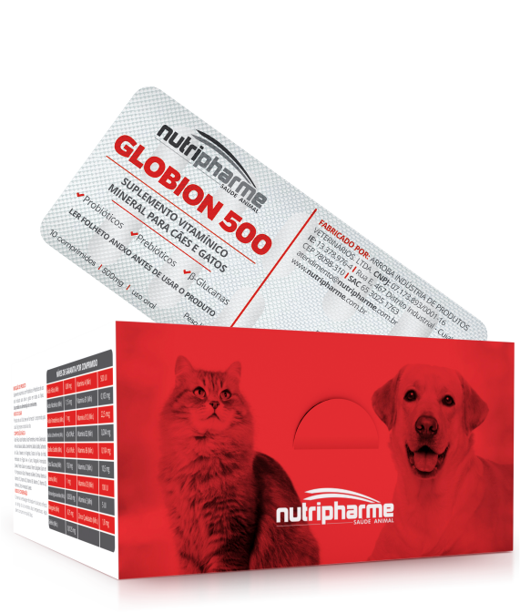 GLOBION 500 SUPLEMENTO VITAMÍNICO MINERAL PARA CÃES E GATOS