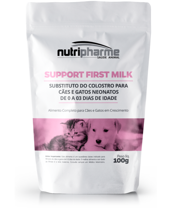 SUPPORT FIRST MILK SUBSTITUTO DO COLOSTRO  PARA CÃES E GATOS NEONATOS DE 0 A 03 DIAS DE IDADE