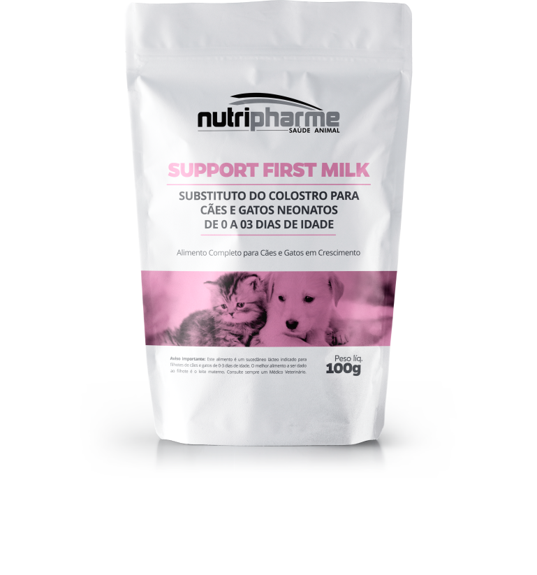 SUPPORT FIRST MILK SUBSTITUTO DO COLOSTRO  PARA CÃES E GATOS NEONATOS DE 0 A 03 DIAS DE IDADE