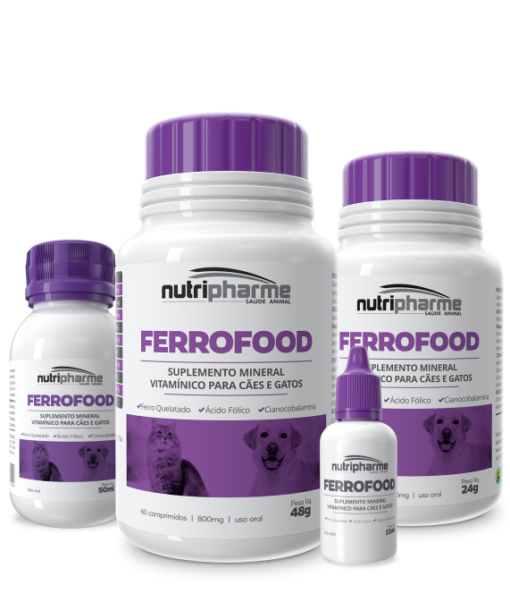 FERROFOOD SUPLEMENTO MINERAL VITAMÍNICO PARA CÃES E GATOS