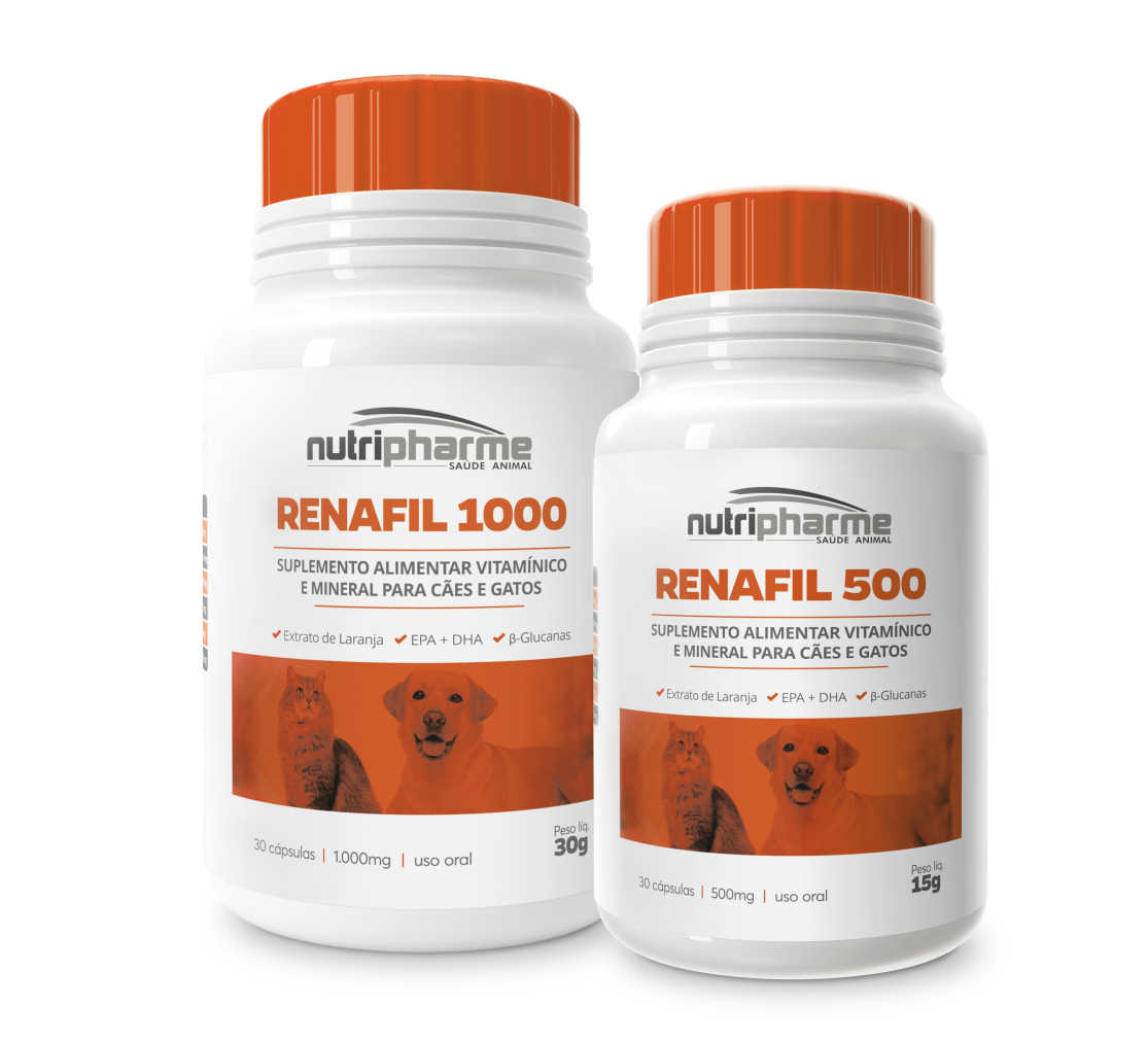 SUPLEMENTO RENAFIL - SUPLEMENTO ALIMENTAR VITAMÍNICO  E MINERAL PARA CÃES E GATOS